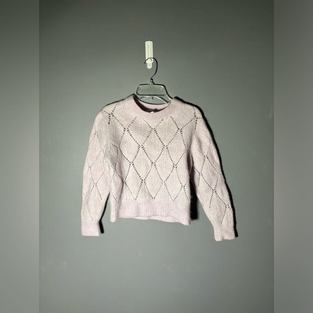 & Other Stories Purple Alpaca Blend Cropped Sweater Size XS